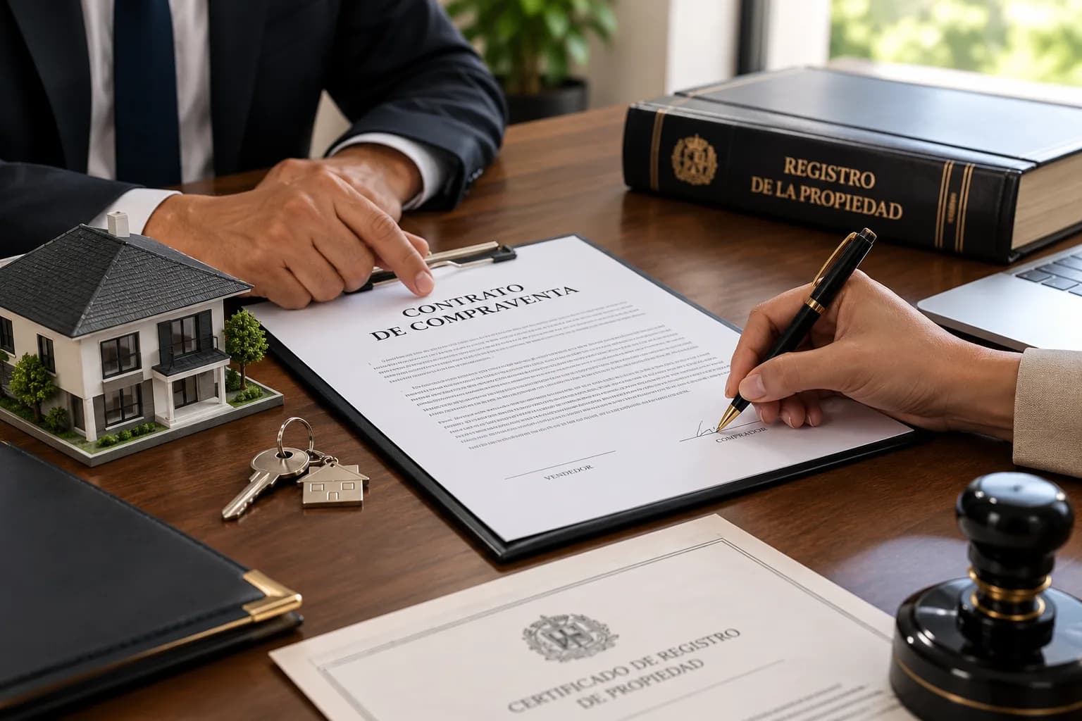Compraventa completa (contrato, firma y registro)